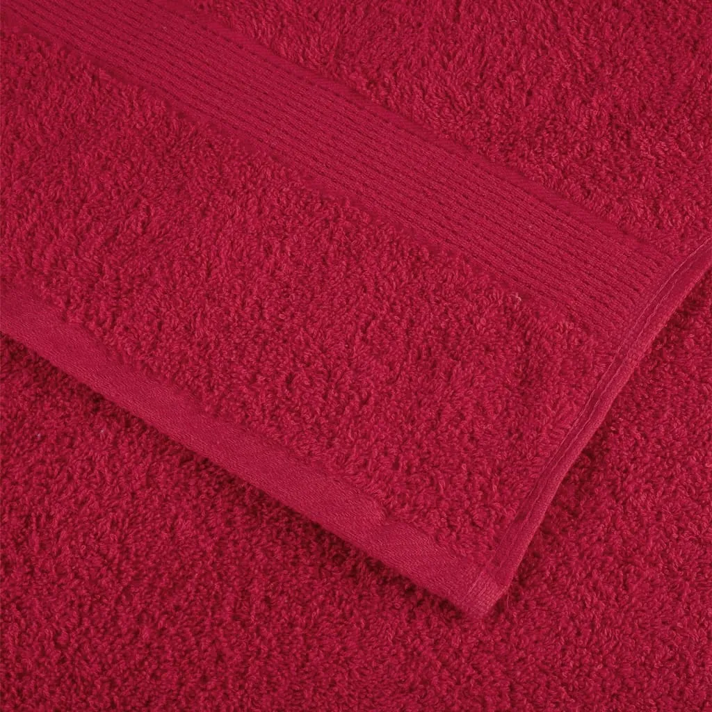 Premium Sauna Towels 10 pcs Red 80x200 cm 600 gsm 100% Cotton