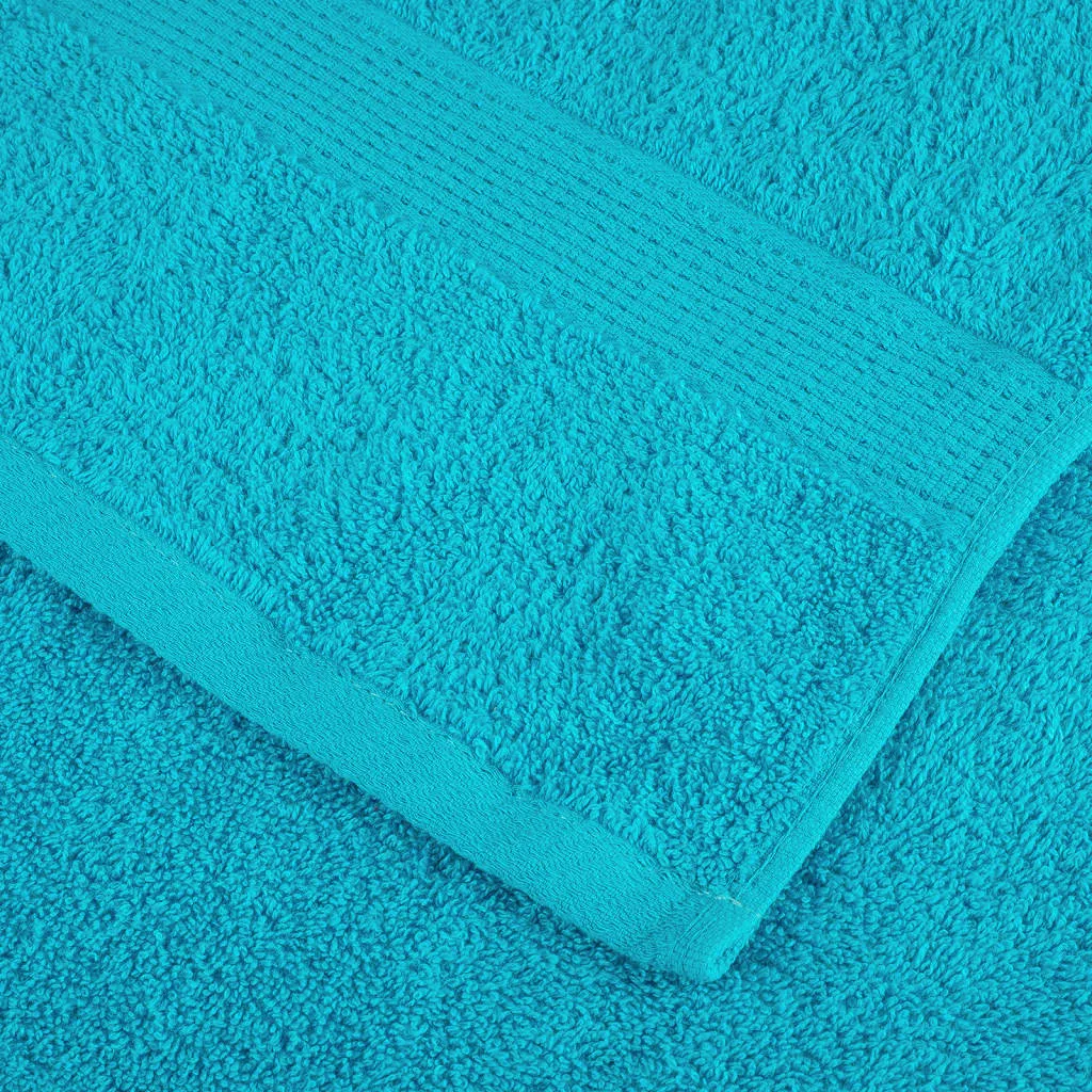 Premium Sauna Towels 10 pcs Turquoise 80x200 cm 600 gsm 100% Cotton