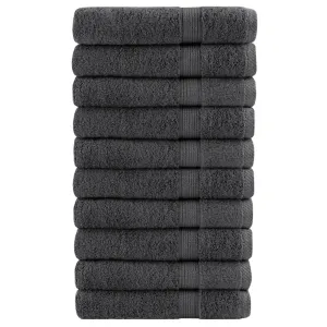 Premium Sauna Towels 10pcs Anthracite 80x200cm 600gsm 100% Cotton