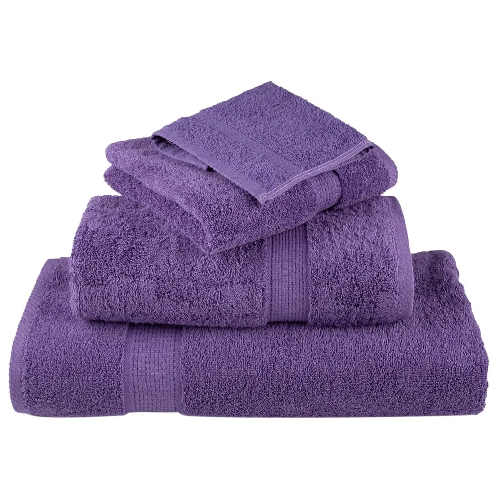 Premium Sauna Towels 2 pcs Purple 80x200 cm 600 gsm 100% Cotton