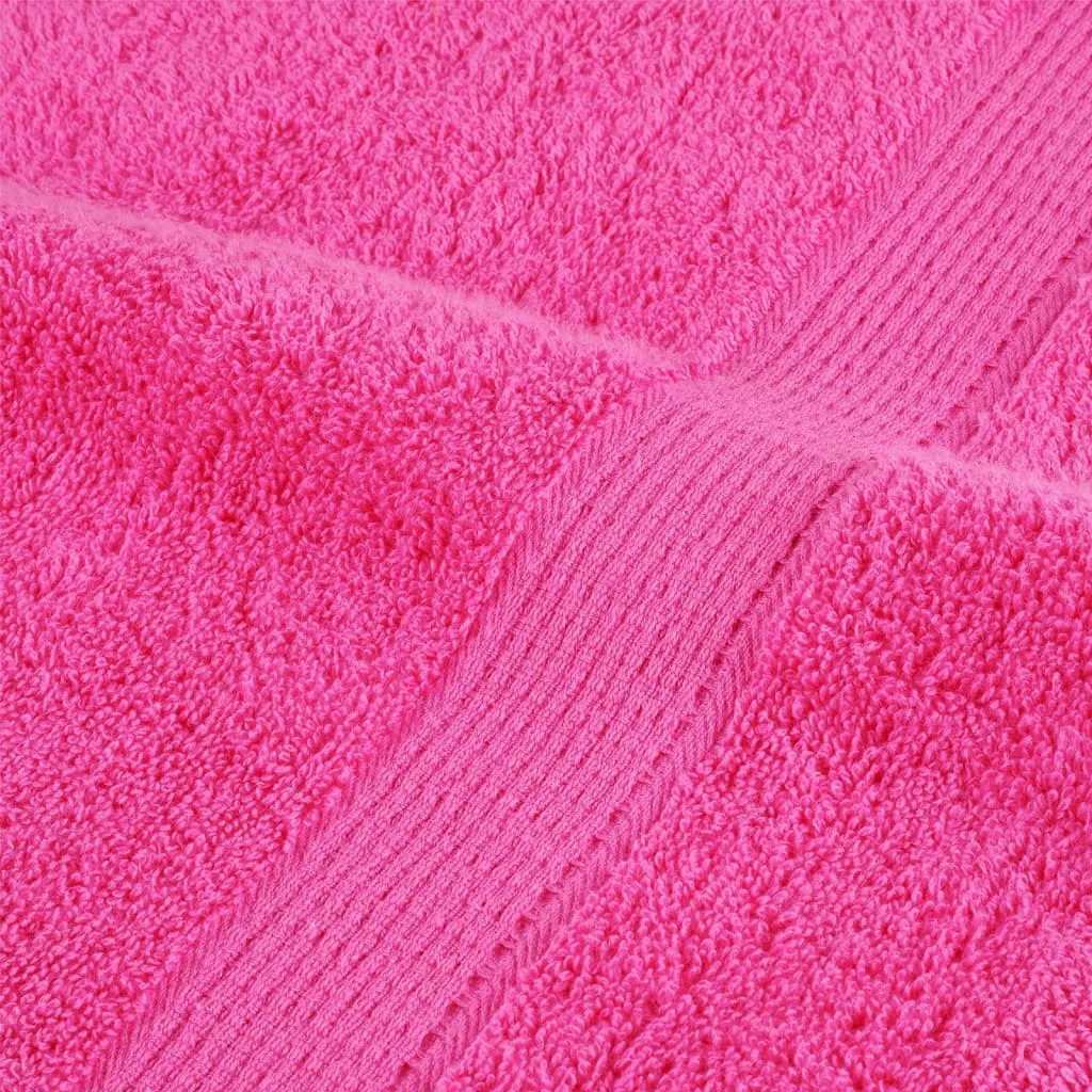 Premium Sauna Towels 4 pcs Pink 80x200 cm 600 gsm 100% Cotton