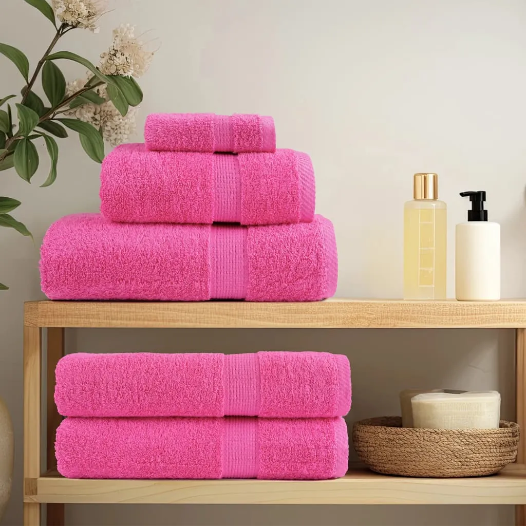 Premium Sauna Towels 4 pcs Pink 80x200 cm 600 gsm 100% Cotton