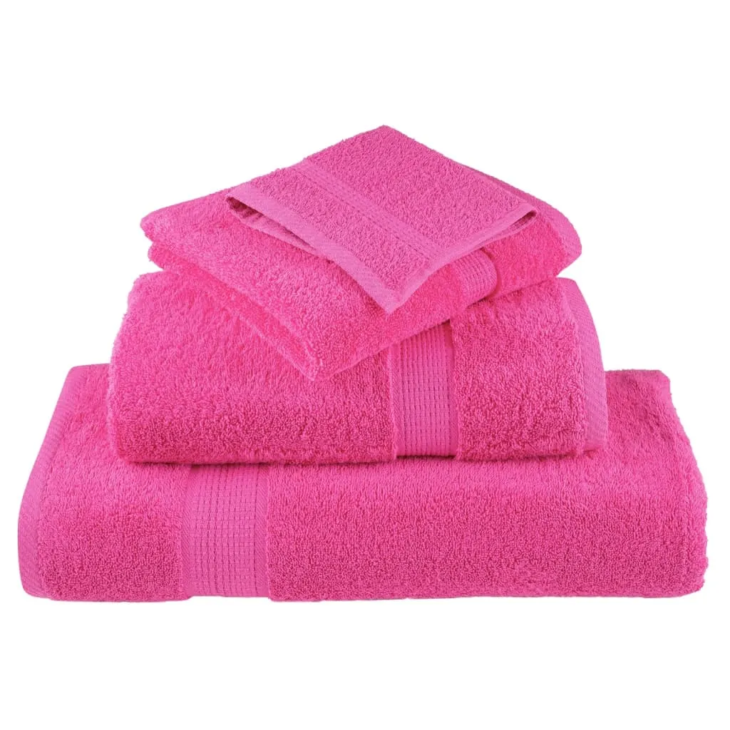 Premium Sauna Towels 4 pcs Pink 80x200 cm 600 gsm 100% Cotton