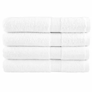 Premium Sauna Towels 4pcs White 80x200cm 600gsm 100% Cotton