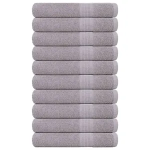 Sauna Towels 10 pcs Grey 80x200 cm 360 gsm 100% Cotton