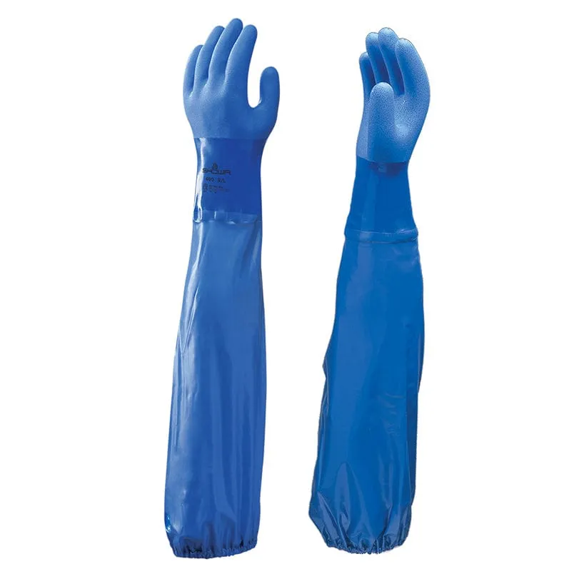 Showa 690 24" Inch Long Sleeve PVC Oil Resistant Gauntlets