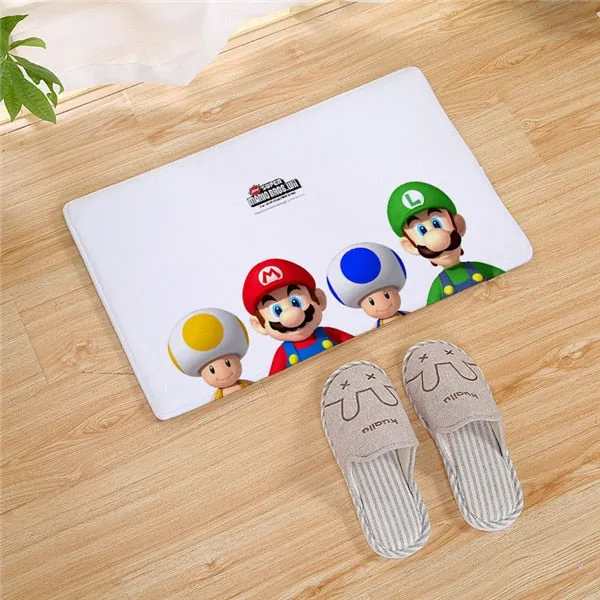 Super Mario Bros long Door carpet Outdoor Entrance Welcome Pad Soft Rug Doormat Indoor Bathroom Kitchen Carpet Floor Mats 80cm