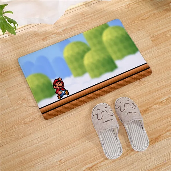 Super Mario Bros long Door carpet Outdoor Entrance Welcome Pad Soft Rug Doormat Indoor Bathroom Kitchen Carpet Floor Mats 80cm