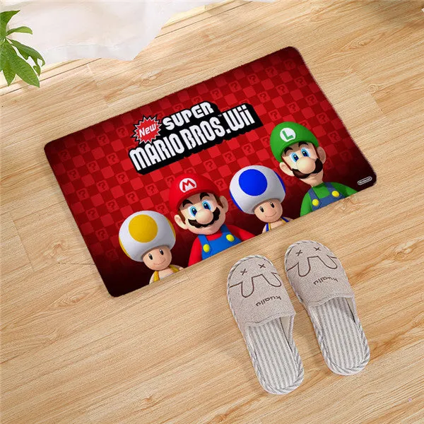 Super Mario Bros long Door carpet Outdoor Entrance Welcome Pad Soft Rug Doormat Indoor Bathroom Kitchen Carpet Floor Mats 80cm