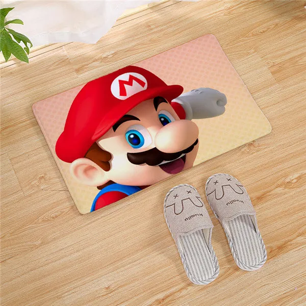 Super Mario Bros long Door carpet Outdoor Entrance Welcome Pad Soft Rug Doormat Indoor Bathroom Kitchen Carpet Floor Mats 80cm