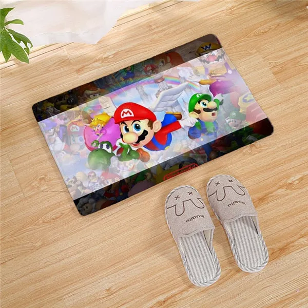 Super Mario Bros long Door carpet Outdoor Entrance Welcome Pad Soft Rug Doormat Indoor Bathroom Kitchen Carpet Floor Mats 80cm