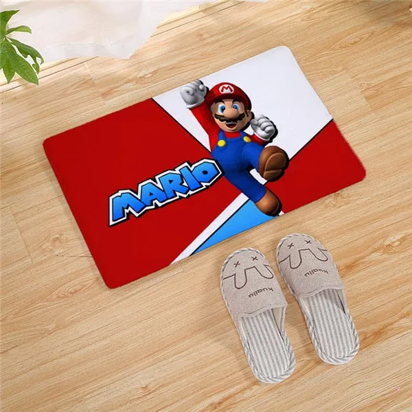 Super Mario Bros long Door carpet Outdoor Entrance Welcome Pad Soft Rug Doormat Indoor Bathroom Kitchen Carpet Floor Mats 80cm