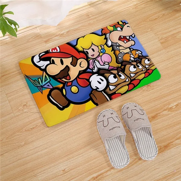 Super Mario Bros long Door carpet Outdoor Entrance Welcome Pad Soft Rug Doormat Indoor Bathroom Kitchen Carpet Floor Mats 80cm