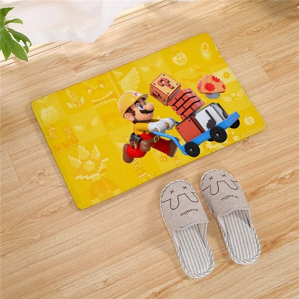 Super Mario Bros long Door carpet Outdoor Entrance Welcome Pad Soft Rug Doormat Indoor Bathroom Kitchen Carpet Floor Mats 80cm