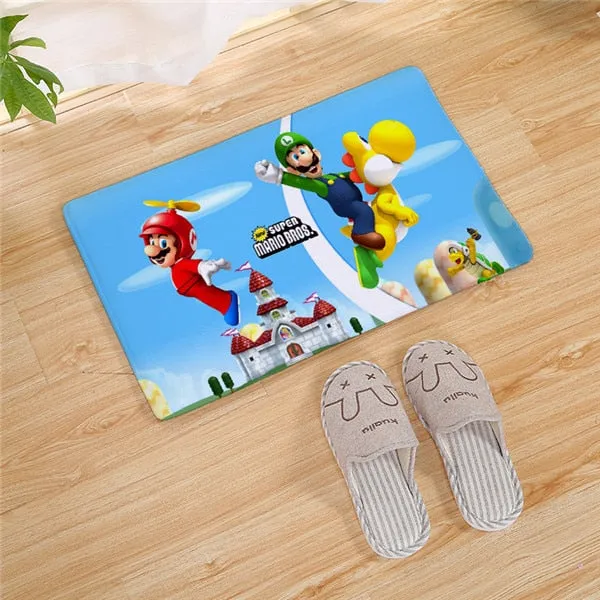 Super Mario Bros long Door carpet Outdoor Entrance Welcome Pad Soft Rug Doormat Indoor Bathroom Kitchen Carpet Floor Mats 80cm