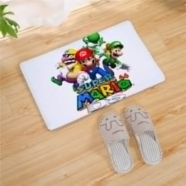 Super Mario Bros long Door carpet Outdoor Entrance Welcome Pad Soft Rug Doormat Indoor Bathroom Kitchen Carpet Floor Mats 80cm