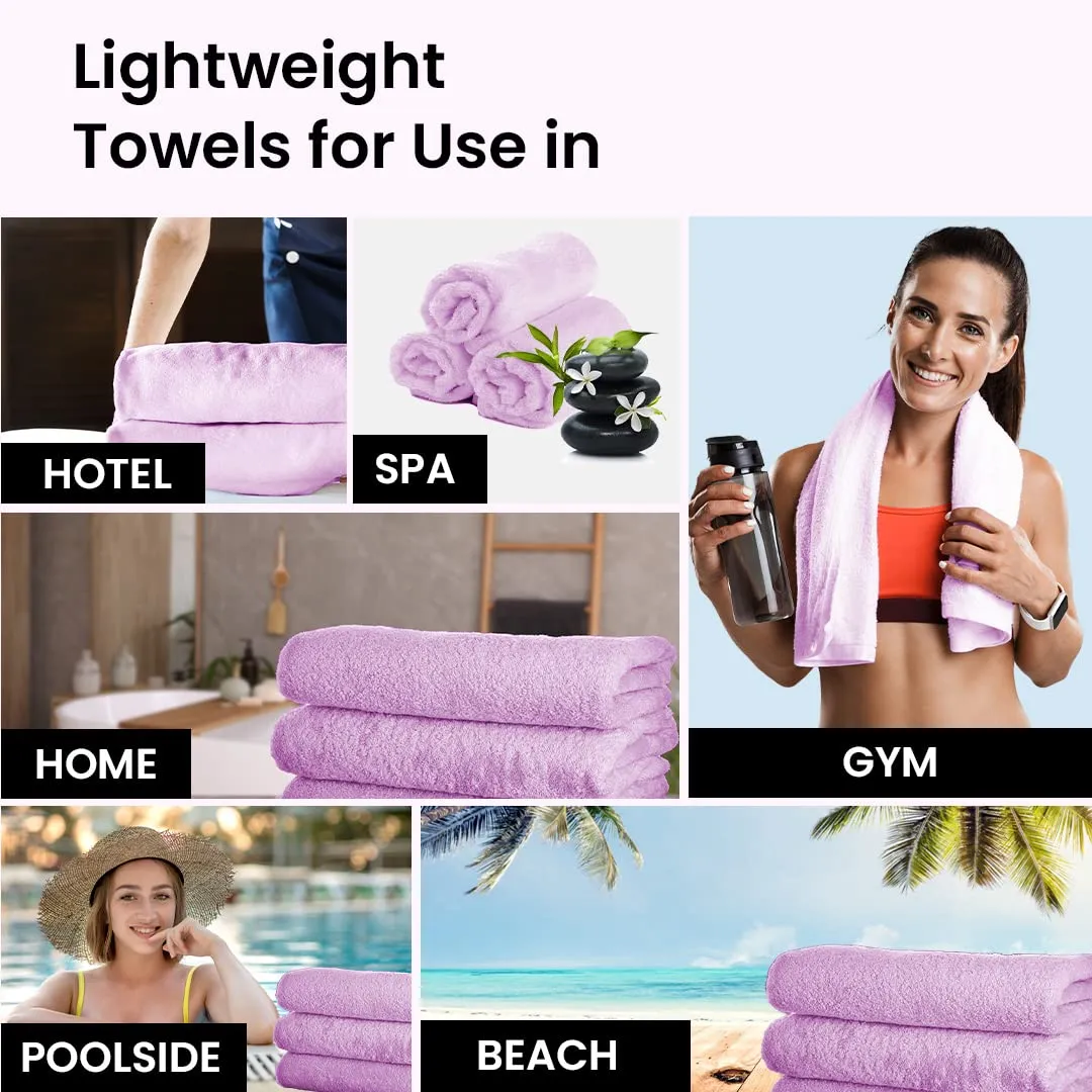 The Better Home Microfiber Bath Towel for Bath | Soft, Lightweight, Absorbent and Quick Drying Bath Towel for Men & Women | 140cm X 70cm (Pack of 4, Pink Beige) (Pack of 3, Pink Beige Blue)