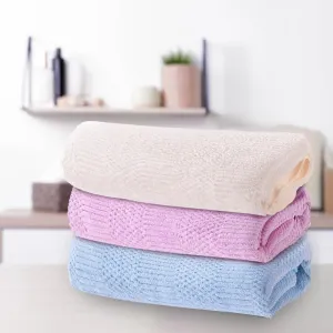 The Better Home Microfiber Bath Towel for Bath | Soft, Lightweight, Absorbent and Quick Drying Bath Towel for Men & Women | 140cm X 70cm (Pack of 4, Pink Beige) (Pack of 3, Pink Beige Blue)