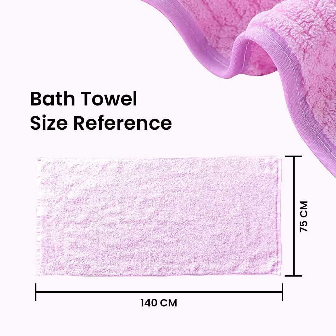 The Better Home Microfiber Bath Towel for Bath | Soft, Lightweight, Absorbent and Quick Drying Bath Towel for Men & Women | 140cm X 70cm (Pack of 4, Pink Beige) (Pack of 3, Pink Beige Blue)