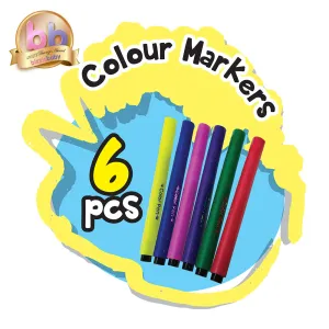 Triangular Grip Colour and Wipe Pens (Pack of 6)