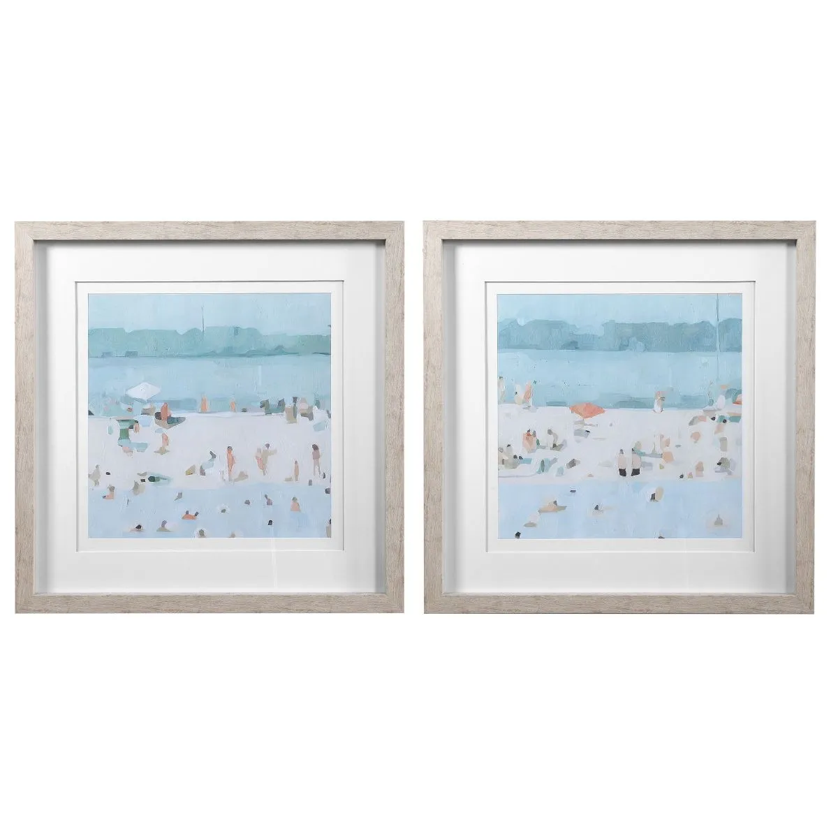 Uttermost Sea Glass Sandbar Framed Prints, Set/2