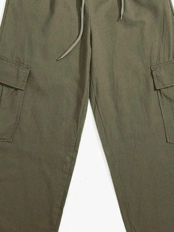 Washed Pocket Straight Leg Pants