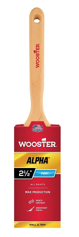 Wooster 4232-2 1/2 Paint Brush, 2-1/2 in W, 2-15/16 in L Bristle, Synthetic Bristle, Flat Sash Handle :EA: QUANTITY: 1