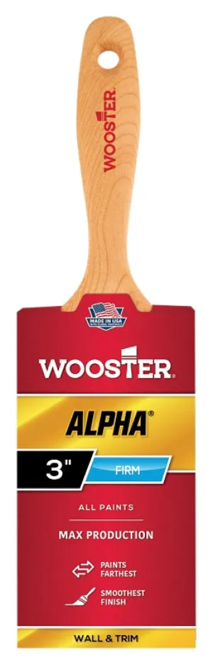 Wooster 4233-3 Paint Brush, 3 in W, 3-3/16 in L Bristle, Synthetic Bristle, Varnish Handle :EA: QUANTITY: 1