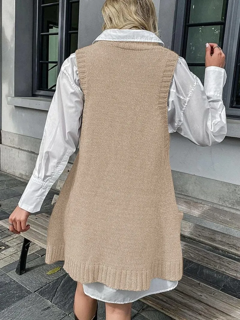 Zeagoo Womens Sweater Vest Dress Pattern Knitted Dress