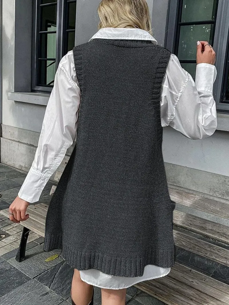 Zeagoo Womens Sweater Vest Dress Pattern Knitted Dress