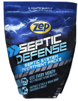 Zep Septi-Pak Series ZSTP6 Septic System Treatment, Solid, Brown, Mild, 12 oz Pouch :EA: QUANTITY: 1